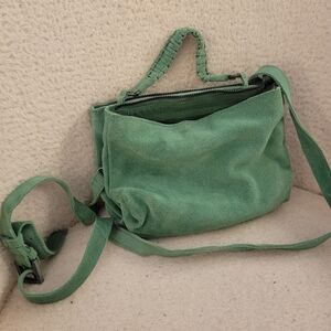 Free People Cody Suede Bag Kelly Green